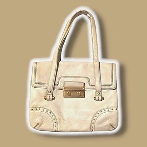 Talbots Gold Detail Leather Luxury Shoulder Bag